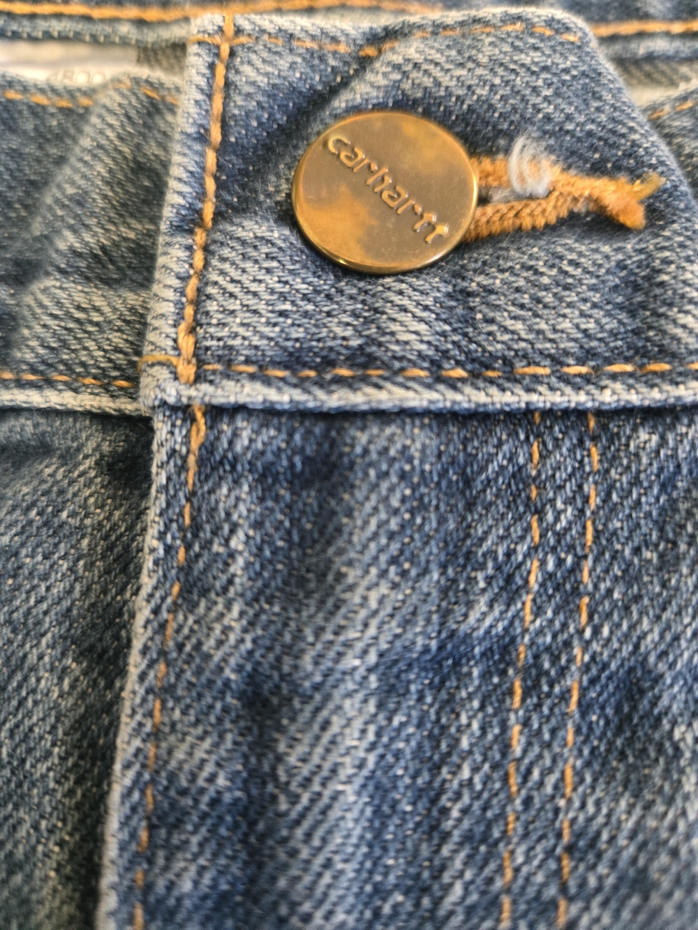 Carhartt Men's Denim Straight Leg Jeans in Blue - Picture 10 of 10